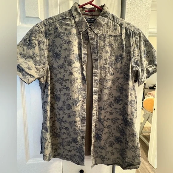 Denim & Flower gray Floral Casual Shirt - Picture 1 of 3